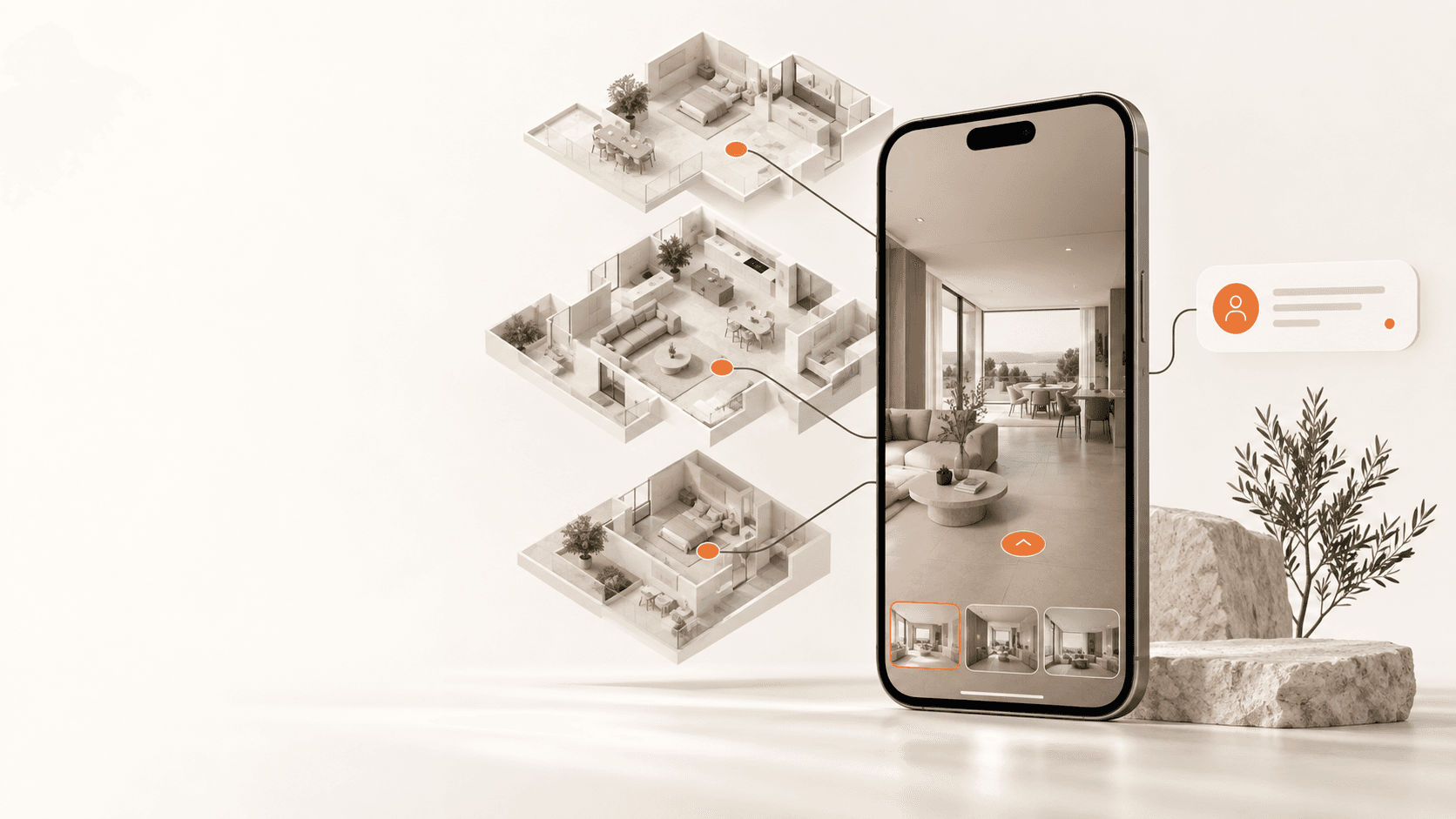 Leadbox property experience with layered floor plans, a virtual walkthrough, and a buyer enquiry path